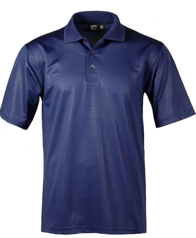1365-Men's Embossed Honeycomb Polo